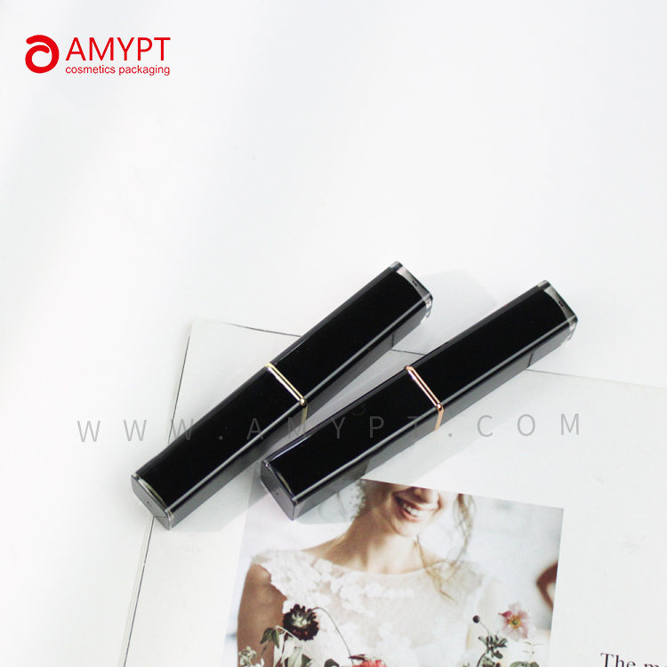 Tabung Lipstik Kosong Mewah Bentuk Persegi Wadah Tabung Lipstik Tabung Lipstik Hitam