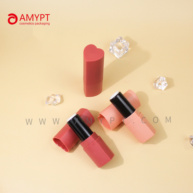 Kemasan Lipstik Kosong Matte Bentuk Hati Wadah Kosmetik Romantis 