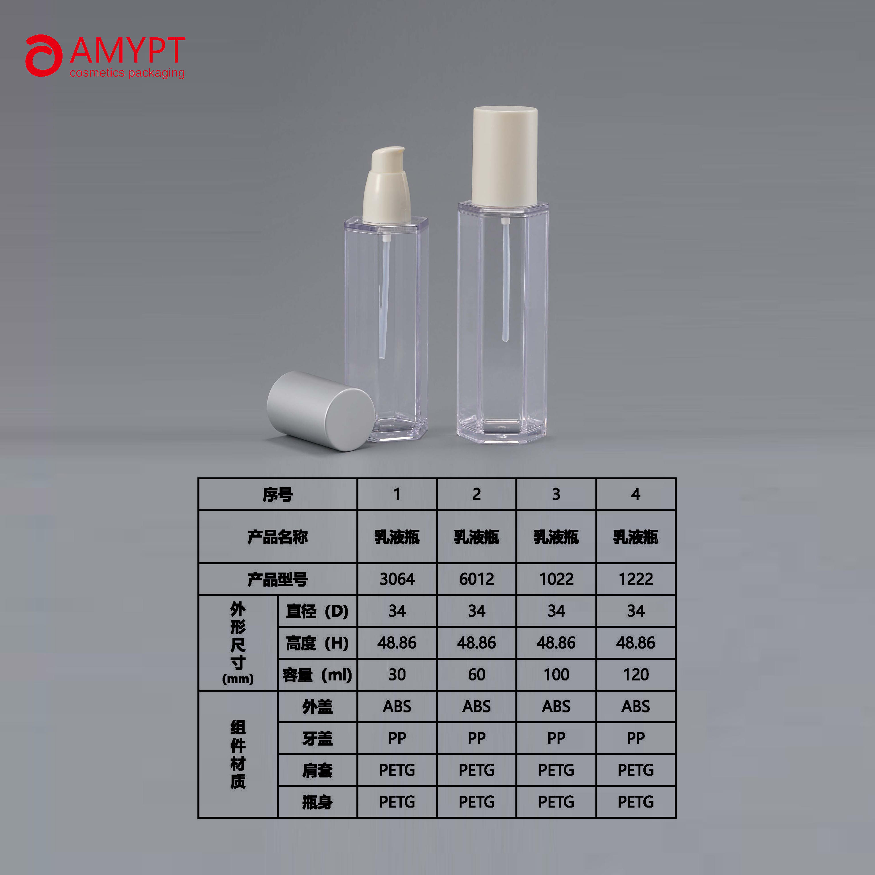 Botol Semprot PETG Transparan Kosmetik