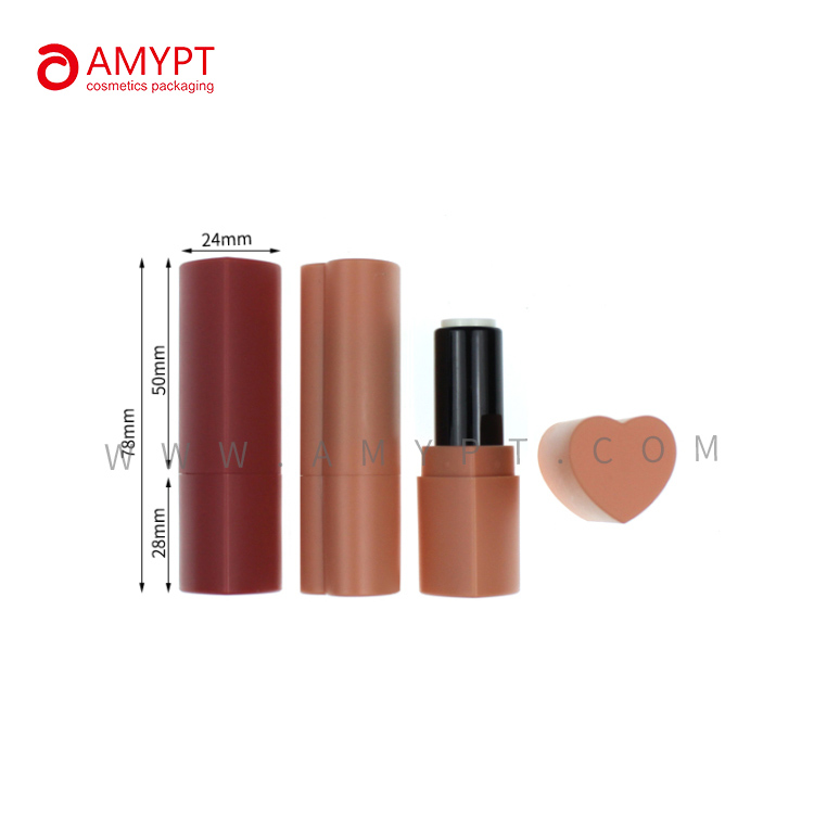 Kemasan Lipstik Kosong Matte Bentuk Hati Wadah Kosmetik Romantis 