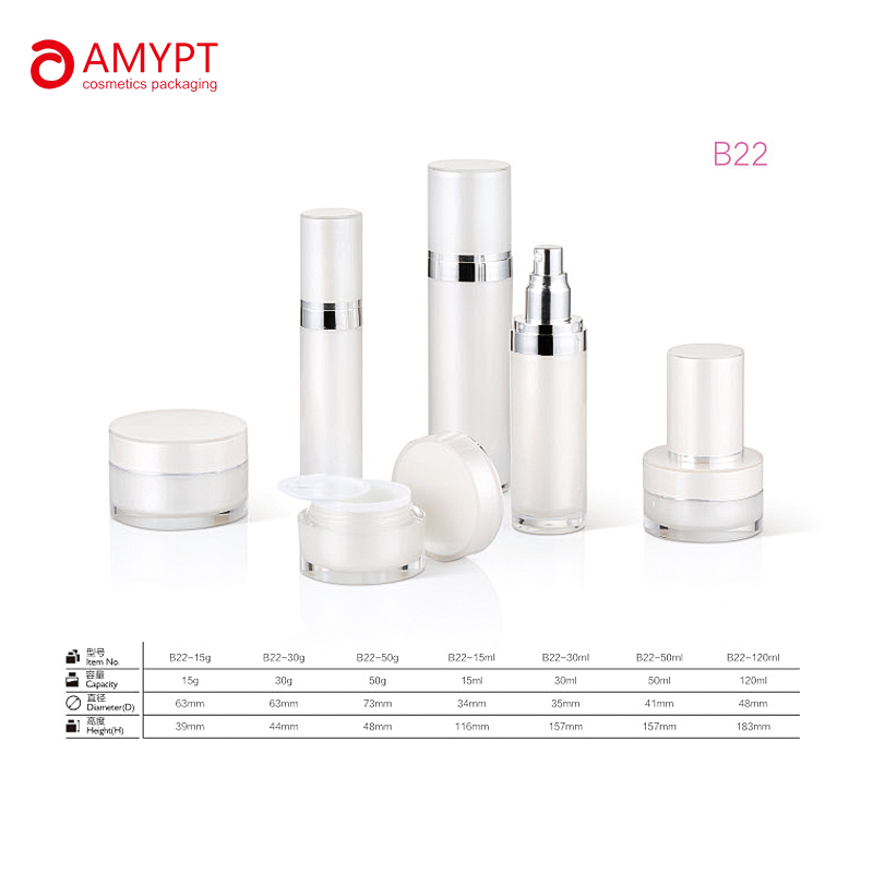 Set Botol Kemasan Kosmetik Akrilik Plastik