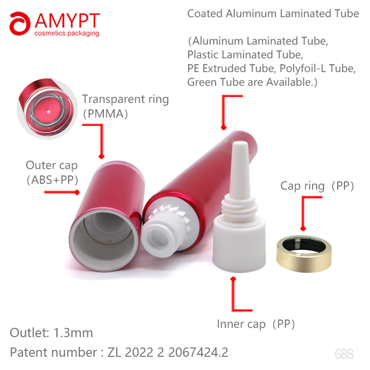 Tabung Kemasan Kosmetik Laminasi Aluminium Gaya Mewah 