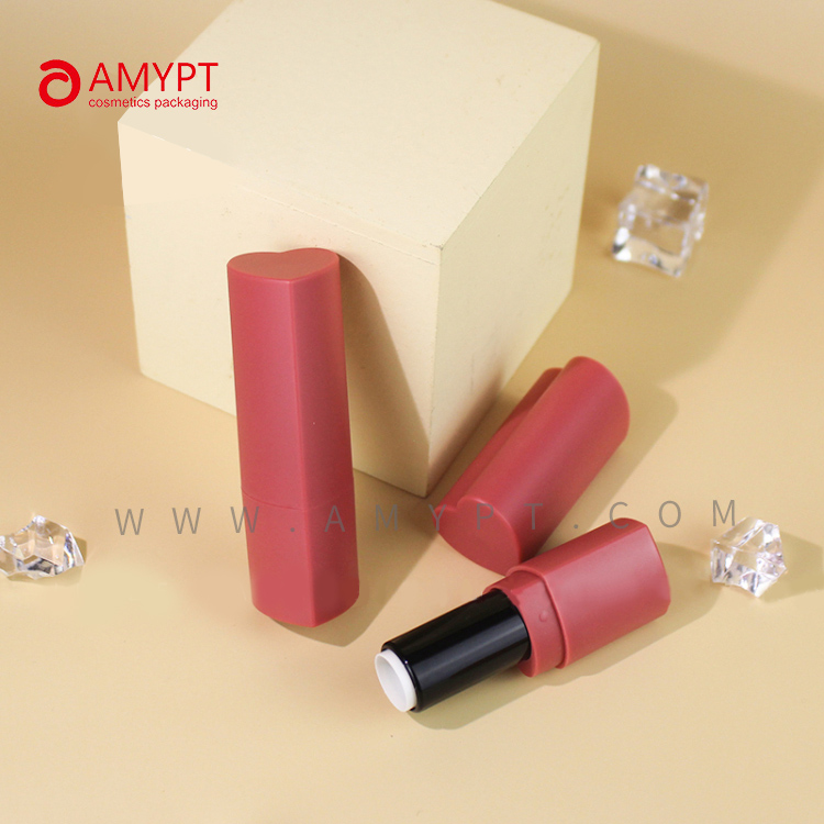 Kemasan Lipstik Kosong Matte Bentuk Hati Wadah Kosmetik Romantis 