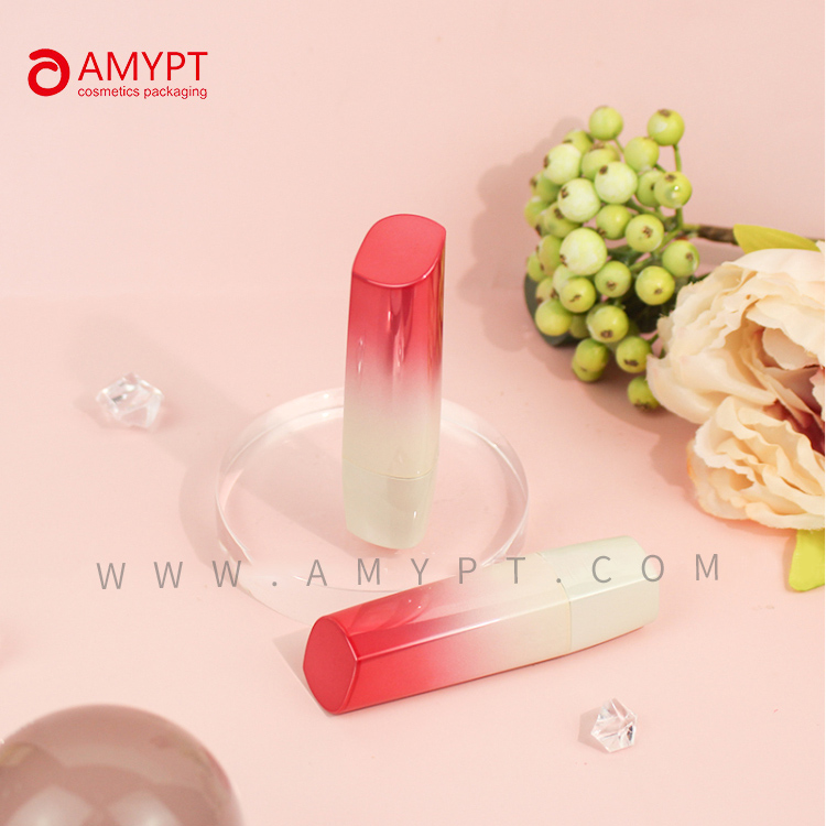 Kotak Lipstik Warna Gradien Merah Muda Wadah Lipstik Kosong Kemasan Kosmetik Plastik Kemasan Make Up